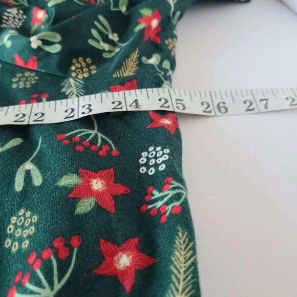 WOMAN WITHIN CHRISTMAS HOLIDAY -SCOOP NECK LONG SLEEVE TEE DESIGN -GREEN- SZ 1X - Picture 5 of 11